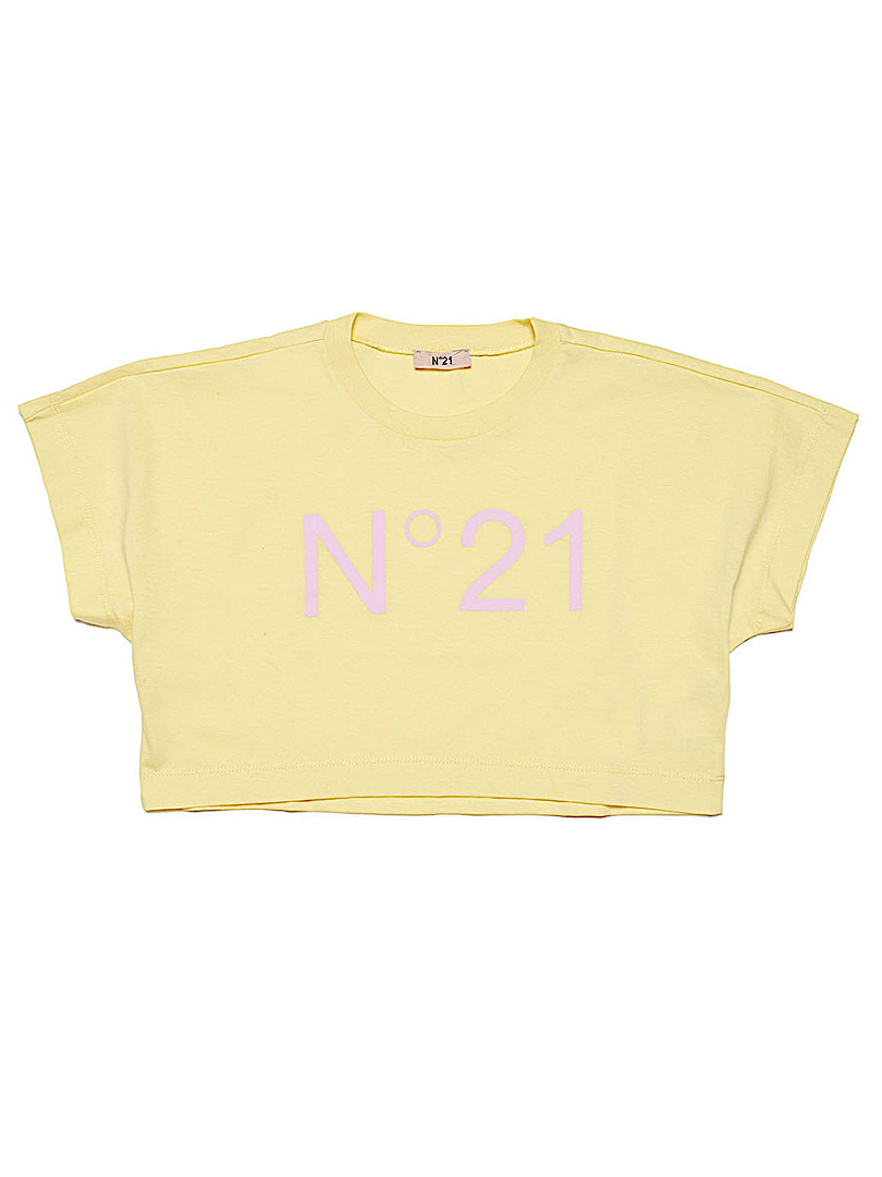 T-shirt crop gialla N21