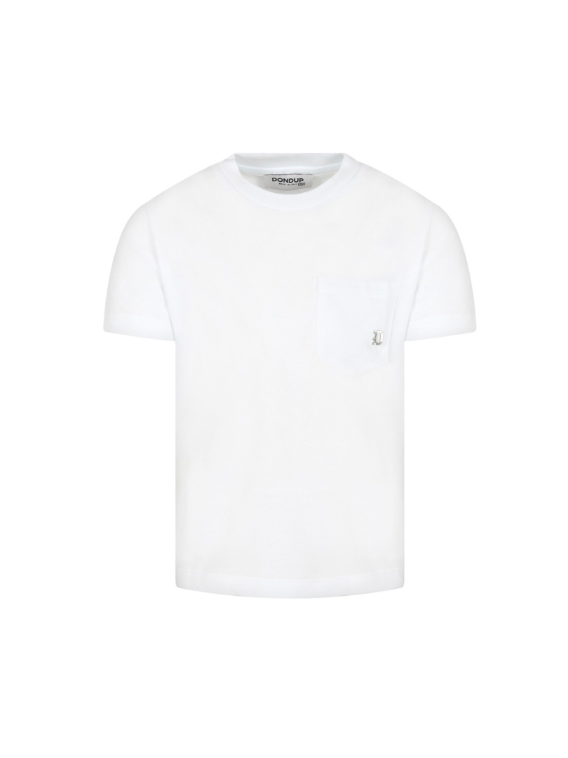 T-shirt bianca con applicazione DONDUP