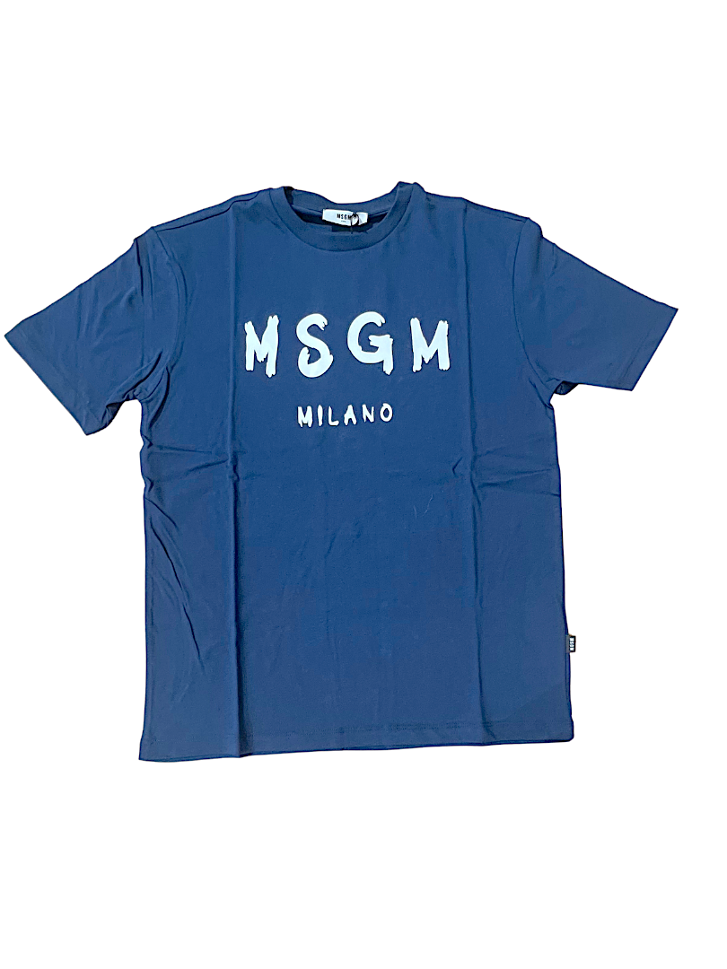 T-Shirt basica blu MSGM