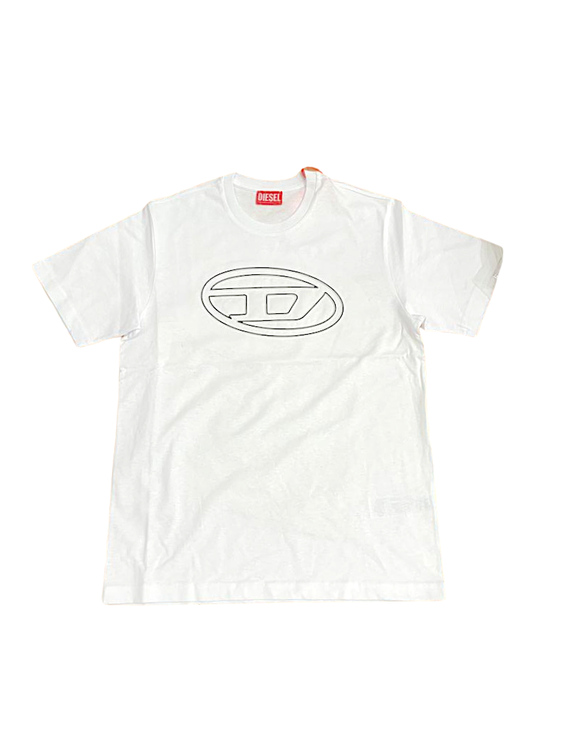 T-shirt bianca maxi logo DIESEL