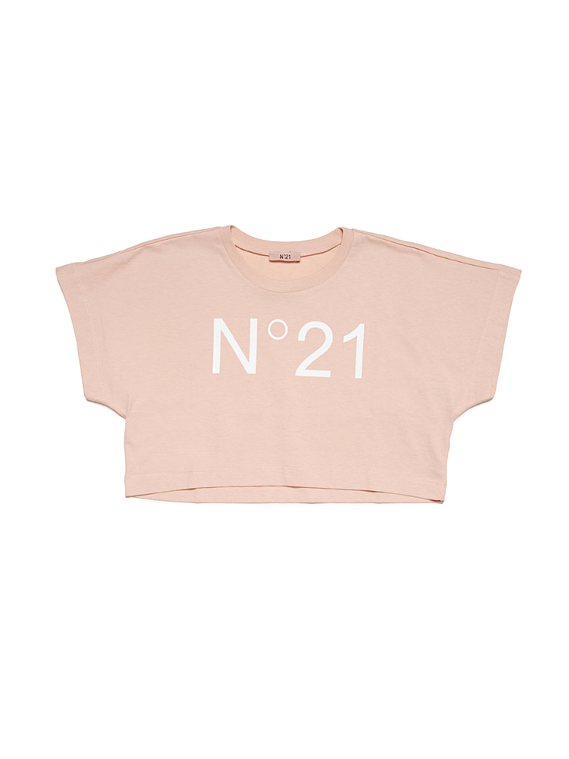 T-shirt basica rosa crop N21