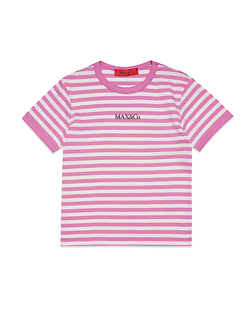 T-shirt a righe rosa Max&Co