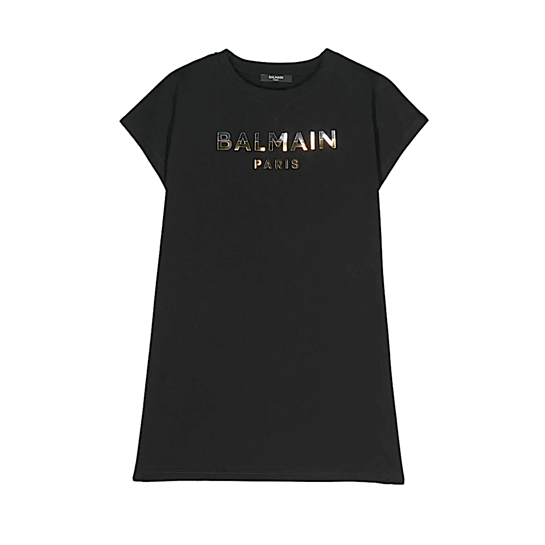Abito modello t-shirt logo specchiato BALMAIN