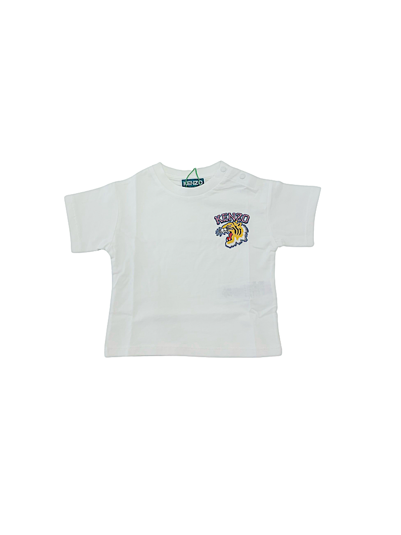 T-shirt bianca tiger neonato KENZO