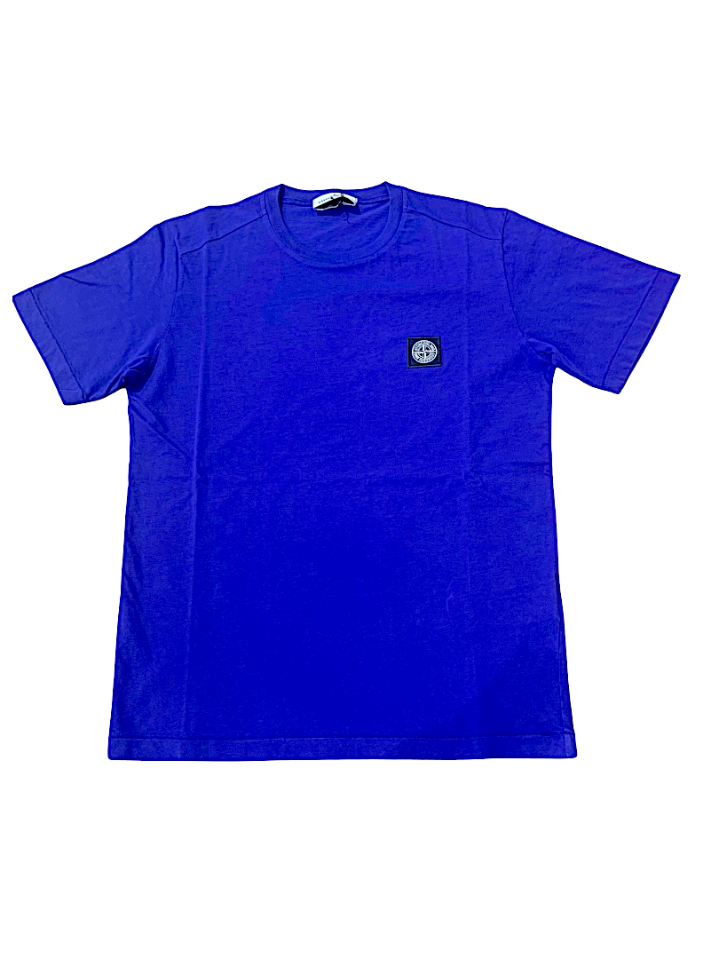 T-shirt iconica liscia blu royal manica corta STONE ISLAND
